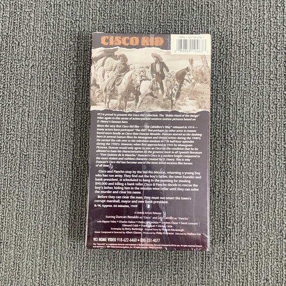 Cisco Kid Daring Caballero 1949 VHS 1994 Western Classics Black & White New - Picture 5 of 9